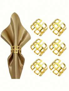 1 قطعة/6 قطع/12 قطعة من حلقات المناديل الإبداعية، حاملات المناديل الزخرفية لعيد الميلاد، الحياة الريفية، الزفاف، المطعم، الفندق، عيد الحب، الولائم، طاولات البوفيه، مستلزمات الحفلات، ديكور طاولة المطبخ المنزلي