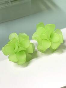 1 对 3D 多层重叠花朵耳环，适合女性日常佩戴、节日、度假珠宝、姐妹礼物 - 彩色 - 查看 19