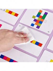 1盒ABS材质幼儿园智力小积木拼装积木塑料插电早教儿童拆装益智玩具 - 彩色 - 查看 10