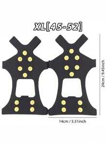 1 paire de crampons anti-dérapants à 10 dents pour l'extérieur, convenant aux hommes, aux femmes et aux personnes âgées. Grips en silicone légers pour surfaces glacées. Idéal pour le port en salle de sport pour femmes, leggings. - Multicolore - Voir 11