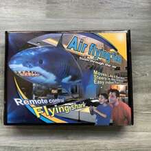 Remote Control Shark Plane, Giant Shark Balloon, Helium Filled (Please Provide Your Own Helium), Perfect For Pool, Birthday, Halloween, Christmas Party, Boys And Girls Birthday Gift, Ocean Theme Decoration. Flying Shark - 藍色 - 查看 2