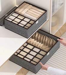 2-In-1 Drawer Organizer For Bra, Panties, Socks, And Closets - Xám - Xem 4