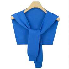 Women's Casual Y2K Shawl Wraps Knitted Tie Up Knotted Shoulder Cape Fashion Shawls Scarf Cape, Sweater Shawl Wraps Sleeves Knitted Collar Sweater Scarf Top Casual Lightweight Shoulder Cape Accessories Suitable For Partyand Dates, Simple And Fashionable, Elegant And Exquisite Matching For Dress - Knitted Shawl - View 10