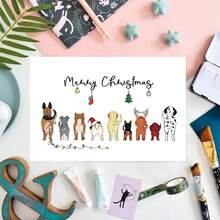 1 pieza, Tarjeta de Navidad divertida de perro con sobres, Regalos de Navidad con humor para amantes de los perros, Tarjeta de cumpleaños para él, ella, novia, esposa, amigo