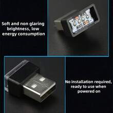 1 đèn LED mini cắm USB trang trí nội thất ô tô, đèn ngủ USB, đèn trang trí xe hơi, bộ đèn trang trí, đèn LED nội thất xe hơi, có các màu trắng, xanh dương, đỏ và hồng, món quà tuyệt vời nhất dành cho phụ nữ - hoàn hảo cho mẹ, bạn gái, bạn bè và đồng nghiệp, phù hợp cho nhiều dịp: sinh nhật, Giáng sinh, Ngày lễ tình nhân, Ngày của Mẹ, lễ tốt nghiệp, Lễ Tạ ơn, Halloween, v.v. Phù hợp với hầu hết các loại xe sedan/SUV và các loại xe khác. - Nhiều màu - Xem 9
