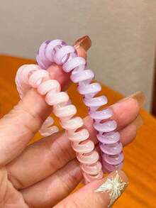 5pcs High Elasticity Spiral Snag-Free Hair Ties, Seamless Hair Ties, Oversized Hair Scrunchies, Ponytail Holder Accessories Ponytail Holders, Hair Bobbles ,Gym Sport Outfit