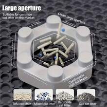 1pc Cat Litter Mat | Honeycomb Design | EVA Material | Anti-Slip, Leak-Proof And Easy To Clean | Multiple Color Options | Ideal For Pet Care, Cat Litter Box Accessories | Honeycomb Pattern Mat | Durable Pet Mat