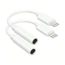 1-3 个 3.5 毫米耳机插孔适配器，兼容 14 Pro Max/14 Pro/14 Plus/14/13/12/11/XS/XR/8/7/6/iPad 系列，带电缆转换器 - 白色 - 查看 8