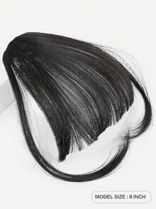 1 Clip-On Air Bangs With Sideburns, Synthetic Hairpiece For Bangs Enhancement, Women's Wig Bangs With Sideburn Hair Accessory Clip, Daily Styling For Women And Girls - Multicolor - View 3
