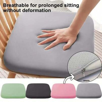 1PC 4D Memory Foam Cushion 4cm Thickened - Super Soft Ergonomic Lumbar Support Pillow, Breathable Office Chair & Car Seat Cushion For Home/Office Use, Memory Foam Seat Cushion, Durable Polyester Cover, Home Seating Comfort, Contoured Design, Highdensity Foam, Desk Job Professionals