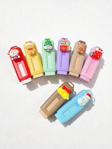 1 pieza Borrador retráctil navideño de dibujos animados lindo, limpio y con poco polvo, para estudiantes