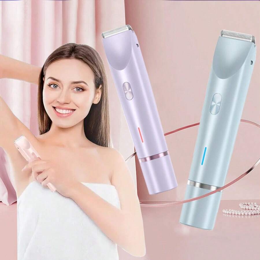 2-In-1 Women's Electric Shaver, Women's Electric Hair Trimmer, Women's Electric Bikini Trimmer, Suitable For Face, Arms, Legs And Body, Ideal New Year Gift - Home Style - View 1