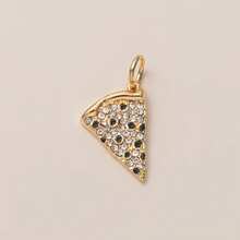 1pc时尚仿食物系列面包披萨樱桃柠檬草莓菠萝葡萄蘑菇苹果黄瓜DIY吊坠，镀18K金，DIY首饰配件项链配件、手链配件、钥匙扣配件，轻松搭配，适合日常休闲节日作为精美的护身符吊坠佩戴，适合送给妻子和母亲。 - 彩色 - 查看 22