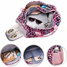 Bolsa Deporte Niña Unicornio Bolsa Deportiva Niña Bolsa Gimnasio Gym Bags Maleta Unicornio Niña Bolsa Danza Niña - rosa (leopardo rosa) - Ver 4