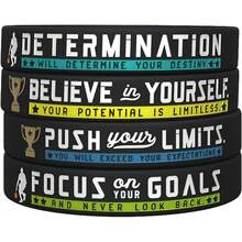 (12-Pack) Basketball Bracelets With Motivational Sports Quotes - Wholesale Pack Of 12 Silicone Rubber Wristbands For Bulk Basketball Team Gifts And Party Favors - Unisex For Men Women