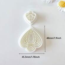 Set de 2 moldes de arcilla blanda en forma de corazón y gota de agua para hacer pendientes y joyas DIY