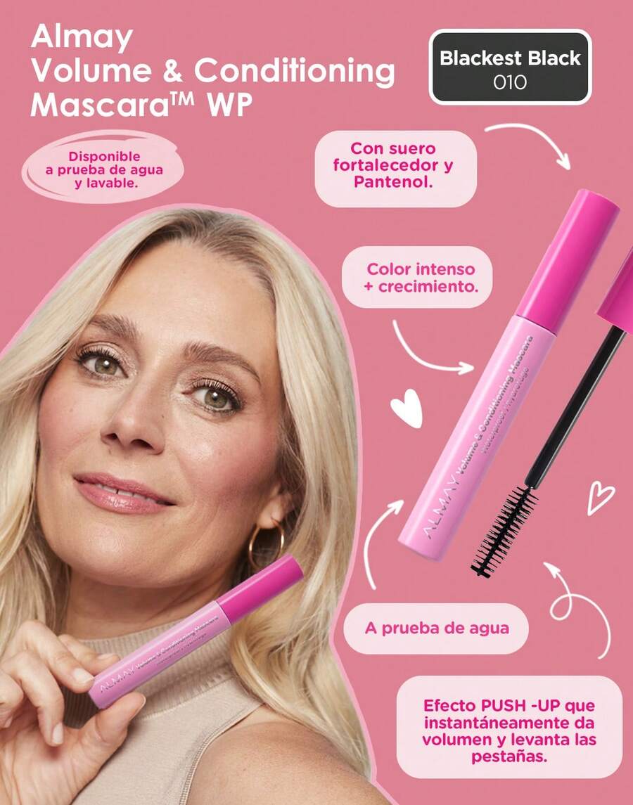Almay Mascara Pestañas Lash Boosting Volume - Blackest Black WP - Ver 1