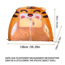 1 set Maison de jeu pour enfants, tissu Oxford 12 signes du zodiaque chinois Maison de jeu de dessin animé Tigre, Tente de jeu pour enfants, Utilisation intérieure/extérieure, Aucun assemblage requis, Ouverture rapide gonflable, Espace indépendant secret pour enfants