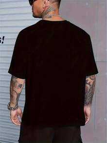 200g Camiseta de Algodón 100% Puro para Hombre Talla Grande con Citas Sarcásticas - Cuello Redondo, Estilo Casual, Tejido de Punto, Ajuste Holgado, Uso en Todas las Estaciones, Ligeramente Elástica, Diseño de Letras, Adulto - Camiseta Deportiva de Moda - Blanco - Ver 6