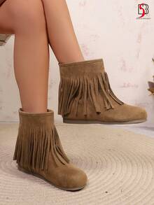 2025 Nouvelles Bottines pour Femmes, Bottes Courtes Mode de Style Western en Marron, Convenant pour l'Automne/Hiver, Polyvalentes, Allongeantes, Confortables pour le Trajet, les Courses, le Campus