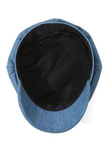 1 chiếc mũ nồi denim, chu vi lớn, mũ nghệ sĩ, mũ bát giác cổ điển, mũ che nắng đa năng, mũ lưỡi trai thường ngày, mùa thu/đông - A - Xem 4