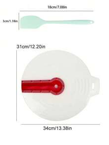 1个硅胶烘焙防溅罩，适用于搅拌碗，厨房防溅工具，可用于鸡蛋、面糊和酱汁，是圣诞节、万圣节、感恩节和情人节烹饪准备的理想之选，适用于手动和电动搅拌器，防溅罩 - 彩色 - 查看 10