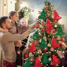 Portacubiertos de árbol de Navidad de fieltro, bolsas de cubiertos de fieltro para decoraciones de mesa navideña, suministros para fiestas de Navidad, vajilla de Año Nuevo, decorar el árbol de Navidad, mesa de comedor, escaleras, paredes, chimenea, paredes, adecuado para fiestas de Navidad, celebraciones, cenas de boda, duchas, cumpleaños, recepciones, eventos temáticos, regalos o decoración rústica