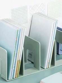 4/2/1pc/Set Bookshelf, Tabletop Bookrack, Reading Holder, Book/Document Storage Organizer, Bookstand, Divider, Desk Storage Rack, Suitable For Books, Papers, Documents Back To School