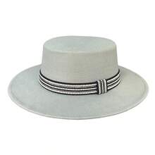 Paris Lurex Felt Hat With Medium Brim And Exclusive Band - 灰色 - 查看 3