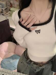 Women Knit Tops - White - View 5
