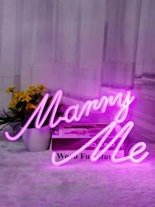 Colorful Decorative Neon Lights, Adjustable Brightness, LED Signs, Battery-Operated, Portable And Easy To Use. Available In Phrases Such As "Merry Christmas", "Love", "Happy Birthday", "Let's Party", "Marry Me", "Oh Baby", "Girl Or Boy", "Cheers To Love", Etc. Suitable For Home Decoration, Bar Decoration, Festival Party Decoration, Confession Decoration,
