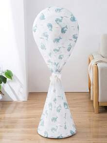 Patterned Waterproof Dustproof Fan Cover, Household Upright Fan Protective Cover, Non-Food Contact - Breathable Mesh Design; Universal Thickened Dust Cover, Household Protective Cover - Multicolor - View 15