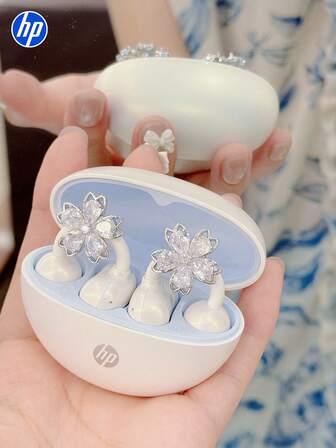  HP Wireless Open-Back Headphones, Clip-On Design, DIY Ear Drill, HD Audio Quality BT5.4, Up To 30 Hours Of Battery Life, IPX4 Waterproof, Built-In Microphone, Compatible With Android Systems, Can Be Used As A Gaming Headset And Speaker. An Ideal Holiday And Mother's Day Gift, Also Suitable For Students And Working Professionals.