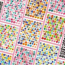 10 张字母贴纸 字母贴纸 小号自粘式 ABC 0.5 英寸 PVC 贴纸字母 适用于水瓶剪贴簿笔记本标签邮箱 DIY 工艺品艺术标志（多色） - 彩色 - 查看 5