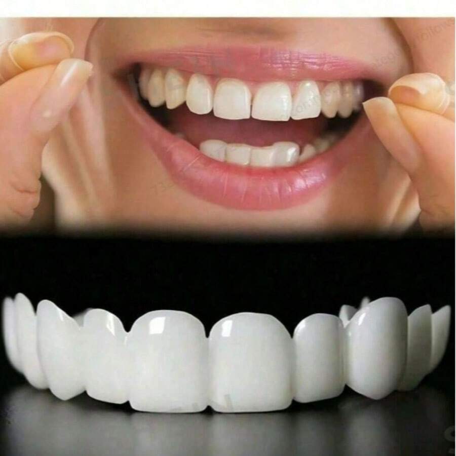 Joyería dental de estilo simple y neutro, adecuada para uso diario, vacaciones, fiestas, casual, maquillaje de vacaciones, estilo hip-hop. Accesorios dentales con rhinestones - Blanco - Ver 1