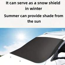 5件磁性通用汽车挡风玻璃防雪罩汽车遮阳罩加厚防霜防冻防紫外线车罩 - 塗銀布防雪罩 - 查看 5