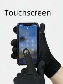 1 buc Mănuși pentru bărbați, îngroșate, calde, impermeabile, rezistente la vânt, antiderapante, durabile, potrivite pentru motociclete sportive, paintball, vânătoare, camping, alpinism, schi și fitness, cadou excelent de Crăciun și Anul Nou pentru familie și prieteni