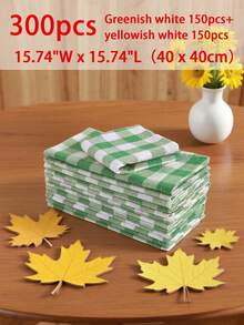 2/6/12/300pcs Elegant Plaid Napkins, Durable Polyester Thick Placemats, Reusable For Kitchen, Dining, Wedding Decor - Multicolor - View 15