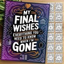 My Last Wish: Everything You Need To Know When I'm Gone - Spiral Bound Lifetime Planner & Will Organizer, Purple & Golden Cover With Durable Paper - Funeral Arrangements, Heir Planner, Legacy Organizer For Adults, Handbook For The Recently Deceased, End Of Life Planning, Motivational Journal, Longlasting Notebook, Endoflife Planning, Estate Planning, Thoughtful Journal, Longlasting Journal, Endoflife Journal, Adults Planning