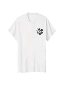 FOREVER CHASING SUNSETS Pattern T-Shirt - Women's Casual Vacation Short Sleeve T-Shirt, Palm Tree And Hibiscus Pattern, Short Sleeve Crew Neck, Suitable For Summer Clothing, Beach Wear | Vacation Vibe Shirt | Comfortable Wear, Beach Shirt - White - View 1