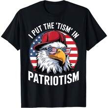 I Put The Ti In Patrioti Athletic An Bald Eagle T-Shirt, Uni - 黑色7 - 查看 1