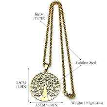 Kalung Liontin Simbol Pohon Kehidupan dari Baja Tahan Karat yang Indah, Warna Emas/Perak, untuk Wanita dan Pria, Perhiasan Modis yang Bergaya - kalung - View 6