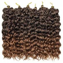 Păr croșetat Ocean Wave 18/24 inch 6 pachete păr croșetat cu onduleuri adânci păr sintetic creț împletit croșetat