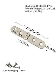 Connecteur pliant vintage à charnière longue, petite charnière en fer noir, supports d'angle en laiton antique, accessoires de quincaillerie de meubles, charnières - Multicolore - Voir 10