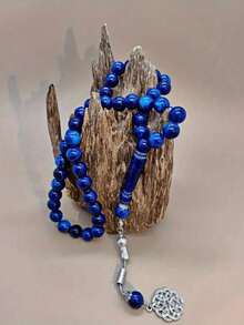 1pc Galaxy/Starry Sky Resin Rosary Beads, 10mm 45pcs Acrylic Imitation Amber Single Strand Bracelet - Multicolor - View 11