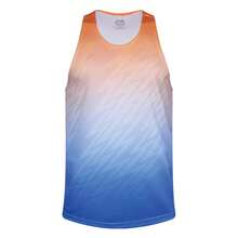 Chaleco deportivo para hombre, camiseta sin mangas de secado rápido para correr y maratón, camiseta ultraligera de poliéster para pista y campo - amarillo azul - Ver 3