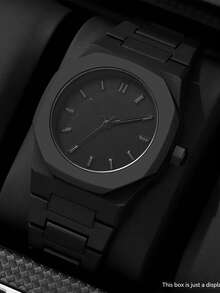 1PC Men Fashionable And Minimalist Quartz Watch, Polygonal Dial, Suitable For Daily Wear, Gifts For Friends On Holidays Such As Birthdays, Christmas, Thanksgiving, Etc