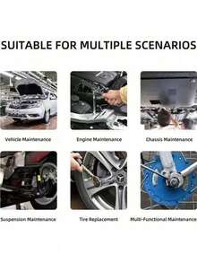 46pcs/Set Multi-Function Car Repair Tool Kit, Ratchet Wrench Set Including Sockets, 1/4" Drive, Chrome Vanadium Steel Extensions, For Automotive Maintenance And Home Use - Chrome Steel Structure - Multicolor - View 8