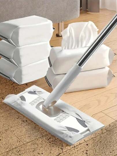 1 peça esfregão de papel descartável estilo japonês para remoção de poeira estática, esfregão de papel para remoção de poeira de pessoas desleixadas, esfregão plano pequeno tipo barra de ferro