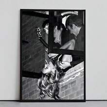 1 件标志性 90 年代超模艺术 - 黑白图案帆布可打印海报墙面艺术 - 垃圾摇滚摄影装饰。现代客厅卧室无框装饰艺术 - 彩色 - 查看 2